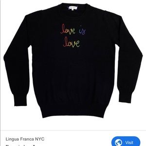NWT Lingua Franca 100% cashmere sweater